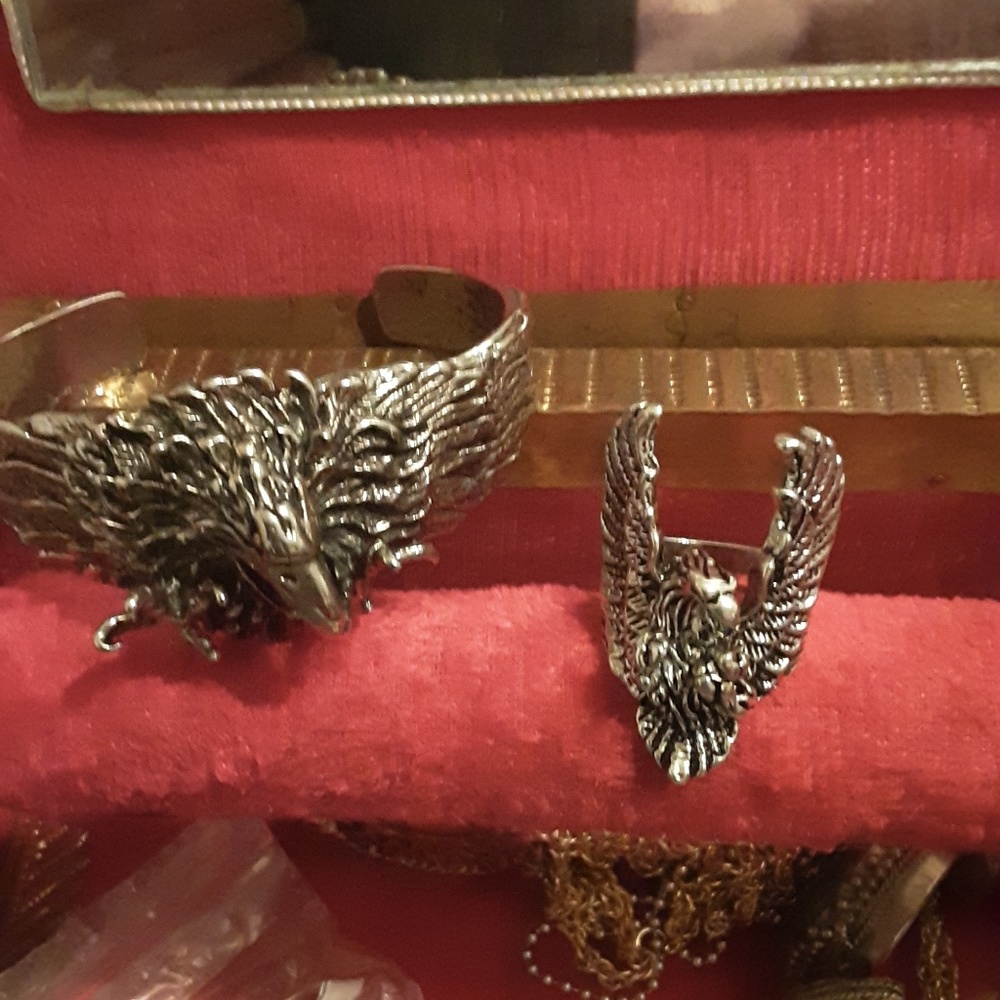 Metal Eagle Jewelry Set